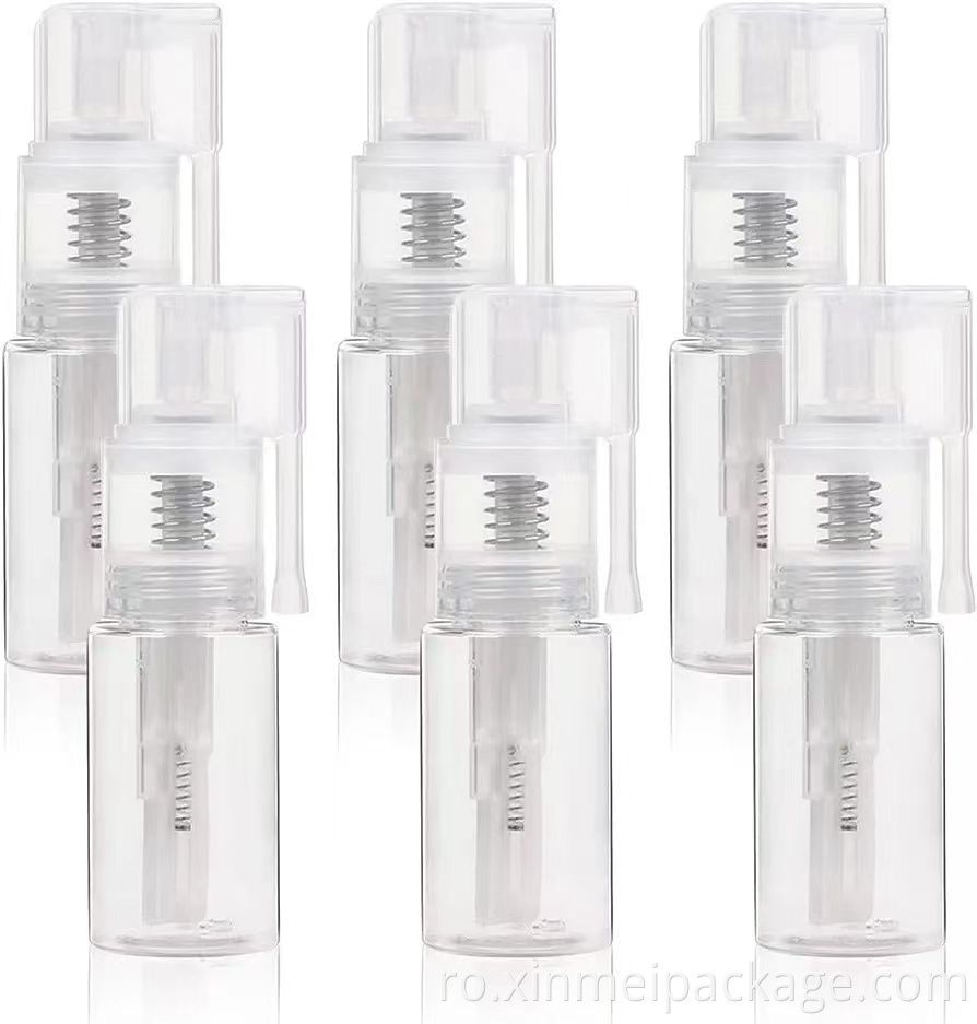 Sticlă de pulbere din plastic pulverizată plastic powder spray bottle